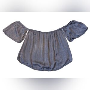 American Eagle Off-Shoulder Silk Crop Top